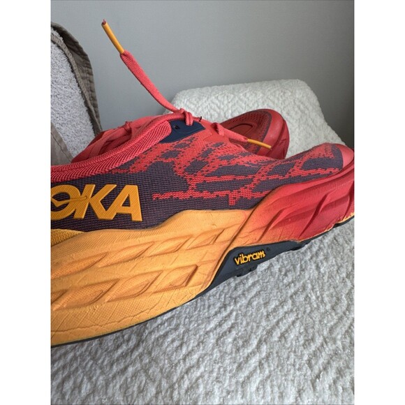 Hoka One One Speedgoat 5 Shoes Mens Size 10 Red Orange Trail Running Fiesta main image 5